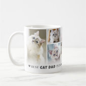 Beste Cat Dad Pet Fotocollage Koffiemok (Links)
