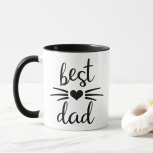 Beste Cat Dad Zwart Mok