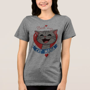 Beste CAT MAMA Tri-Blend Shirt