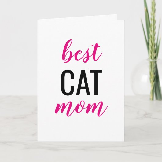 Beste Cat Mom Moederdag Kaart (Voorkant)