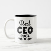 Beste CEO Ever Tweekleurige Koffiemok (Links)