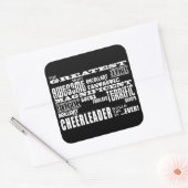 Beste Cheerleaders: Grootste Cheerleader Vierkante Sticker (Envelop)