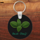 Beste Chef! Basil Leaf Sleutelhanger (Voorkant)