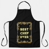 Beste Chef Ever Vaders Dag Moderne Gouden Kalligra Schort (Voorkant)