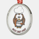 Beste Chef ooit Metalen Ornament (Links)