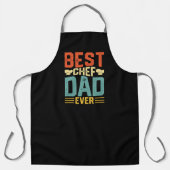 Beste Chef Papa Ooit Vaderdag Gift Grill Master Schort (Voorkant)