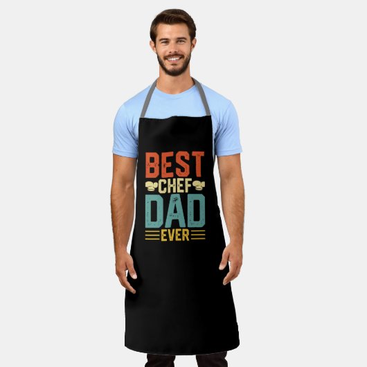 Beste Chef Papa Ooit Vaderdag Gift Grill Master Schort (Gedragen)
