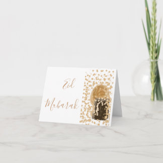 beste chic gouden elegante gelukkige eid Mubarak Kaart