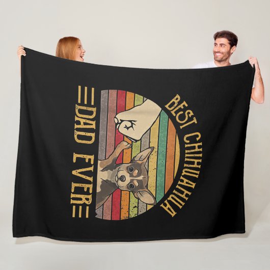  beste Chihuahua Dad Ever Sunset Fleece Deken (In situ)