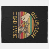  beste Chihuahua Dad Ever Sunset Fleece Deken (Voorkant (Horizontaal))