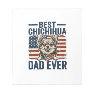 Beste Chihuahua-vader ooit Patriottisch ontwerp vo Notitieblok