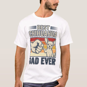 Beste Chihuahua Vader Ooit Vintage Hond Shirt Ontw
