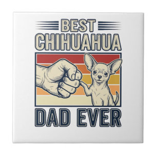 Beste Chihuahua-vader ooit vintage ontwerp voor ho Tegeltje