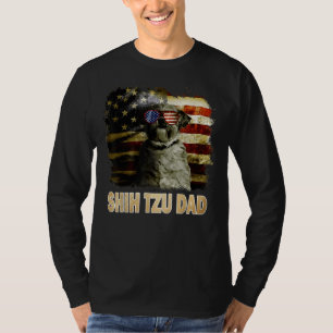 beste chique tzu pap ooit Amerikaanse vlag 4 juli T-shirt