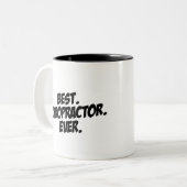 Beste chiropractor ooit tweekleurige koffiemok (Voorkant links)