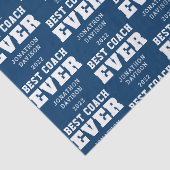 Beste coach Elke naam Jaar Wit Blauw Tissuepapier (Detail)