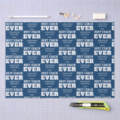 Beste coach Elke naam Jaar Wit Blauw Tissuepapier (Craft)