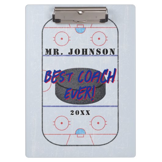 Beste coach Ever ijshockey Klembord (Voorkant)