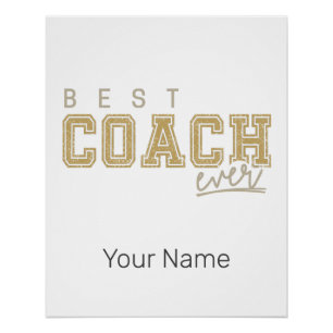 Beste coach Ever Trainer Design voor Docent Perfect Poster