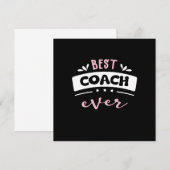 Beste Coach Ooit Cadeau Idee Kaart (Voorkant / Achterkant)