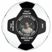 Beste coach ooit Foto gepersonaliseerd Voetbal (Voorkant)