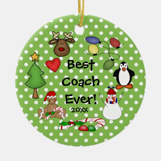 Beste Coach Ooit Kerst Ornament (Voorkant)