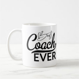 Beste coach ooit leuk zwart wit sport gepersonalis koffiemok