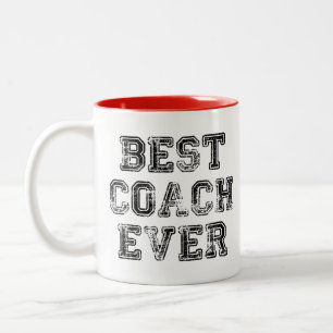 Beste coach ooit   Leuke gepersonaliseerde cadeaus Tweekleurige Koffiemok