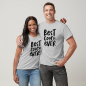 Beste coach ooit modern zwart sportteam t-shirt (Unisex)