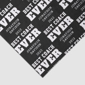 Beste coach ooit naam jaar wit zwart tissuepapier (Detail)