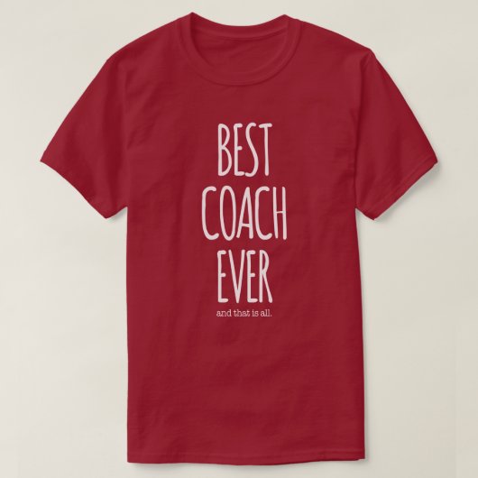beste coach ooit t-shirt (Design voorkant)
