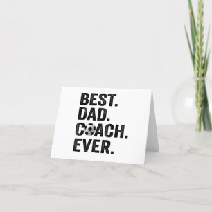 Beste coach Pap Vaderdag Voetbal Sport Gift Bedankkaart