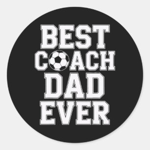 Beste Coach Papa Ooit Voetbal Spelers Trainen Ronde Sticker