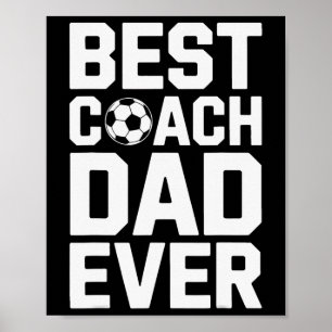 Beste Coach Papa Ooit Voetbalcoaching Sportliefheb Poster