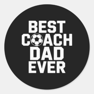 Beste Coach Papa Ooit Voetbalspeler Fluisteraar Ronde Sticker