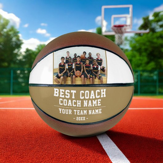 Beste Coach Team Naam Foto Bedankt Basketbal