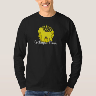 Beste Cockapoo Moeder Zonnebloem Hondenpoten Moede T-shirt
