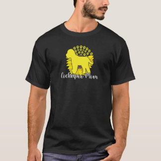 Beste Cockapoo Moeder Zonnebloem Hondenpoten Moede T-shirt