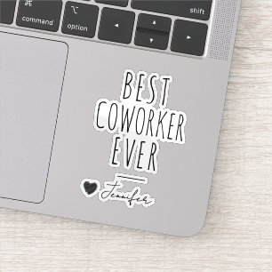 Beste collega ooit aangepaste naam vaarwel sticker