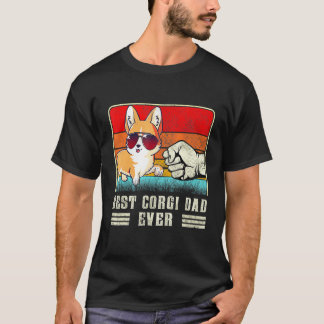 Beste Corgi Vader Ooit Retro Dadmen Collecties T-shirt