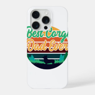 Beste Corgi Vader Ooit Retro Vintage Vaderdag Gesc iPhone 15 Pro Hoesje