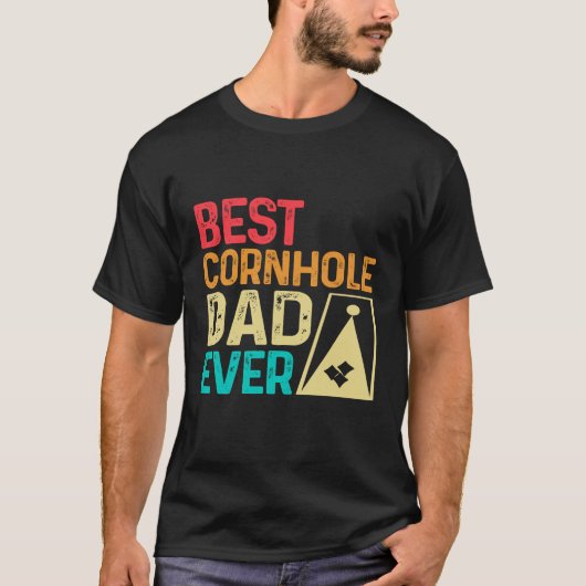 Beste Cornhole papa ooit T-shirt (Voorkant)