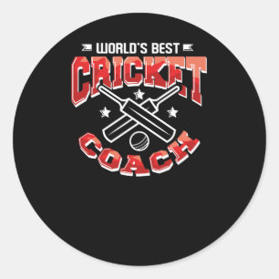 Beste cricketcoach ter wereld ronde sticker