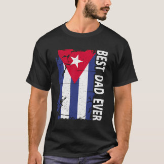 Beste Cubaanse vader ooit Vaderdag Cuba vlag papa T-shirt