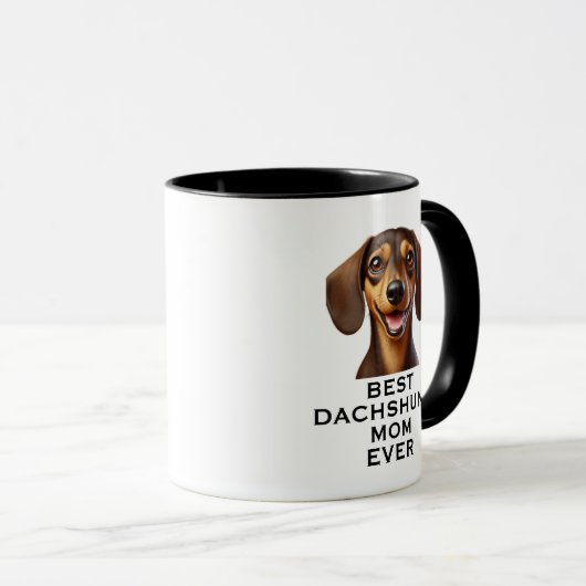 Beste Dachshund Moeder Ooit Aangepaste Foto Mok (Voorkant rechts)