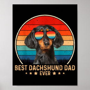 beste dachshund pap ooit Vaderdag Mannen Poster