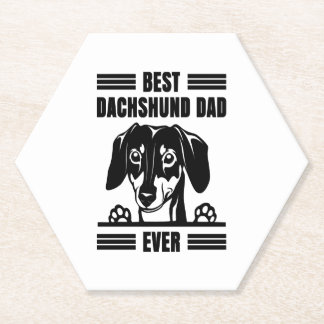 Beste Dachshund Papa Ooit T Shirt Kartonnen Onderzetters