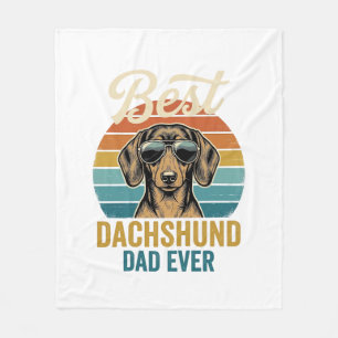 Beste Dachshund-papa ooit vintage ontwerp voor hon Fleece Deken
