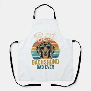 Beste Dachshund vader ooit vintage hond shirt ontw Schort