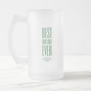 BESTE DAD BOD OOIT Funny Vaderdag Bosgroen Matglas Bierpul